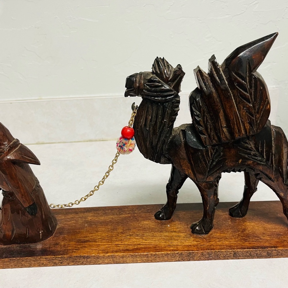 Handcrafted Wooden Camel Figurine